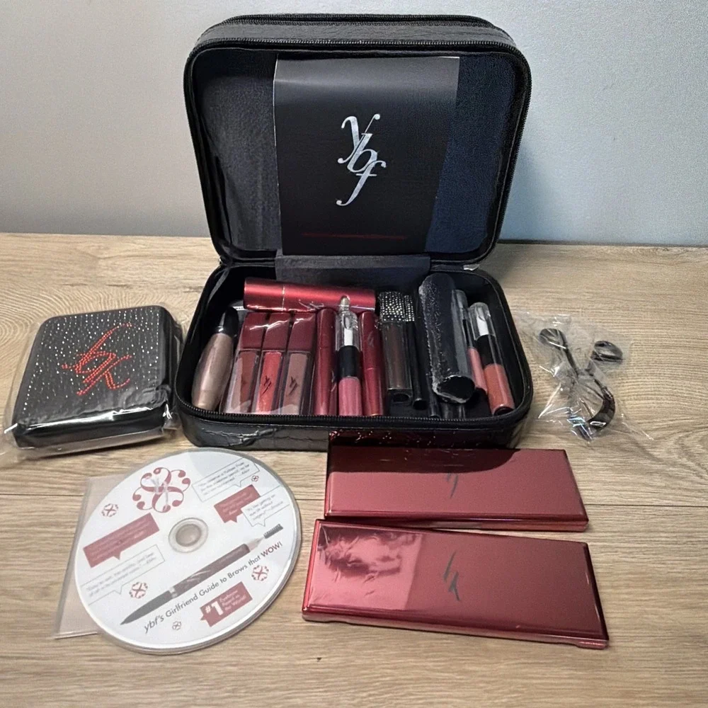 YBF Your Best Friend Makeup Lot beYOUtiful Basics Palettes Cosmetics Case DVD